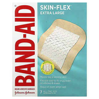 Band Aid, Skin-Flex（スキンフレックス）ばんそうこう、XL、7枚入り