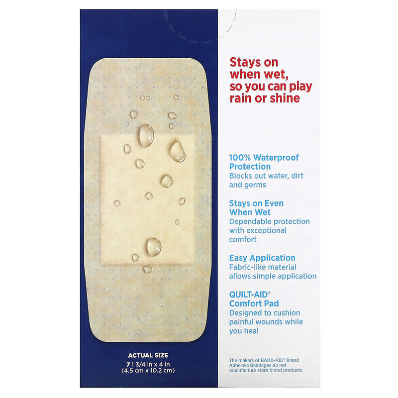 Band-Aid Brand Water Block Flex Adhesive Bandages, Extra Large