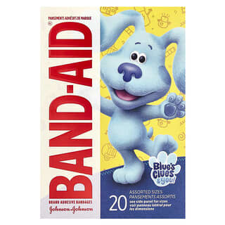 Band Aid, Adhesive Bandages, Assorted Sizes, Nickelodeon Blue's Clues & You, 20 Bandages