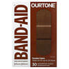 Adhesive Bandages, Ourtone, Flexible Fabric, Assorted Sizes, BR55, 30 Bandages