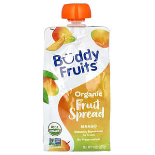 Buddy Fruits, органическая фруктовая паста, со вкусом манго, 370 г (13 унций)