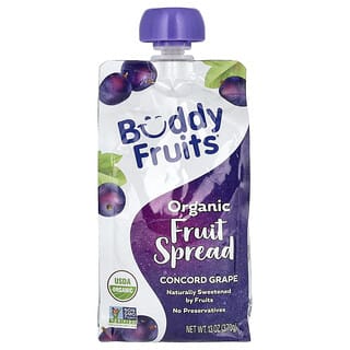 Buddy Fruits, オーガニックフルーツスプレッド、コンコードグレープ、370g（13オンス）
