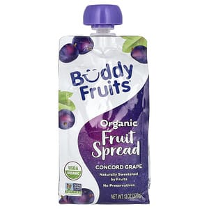 Buddy Fruits‏, مربى الفاكهة العضوية ، عنب Concord ، 13 أونصة (370 جم)