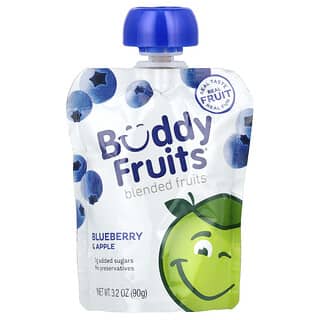 Buddy Fruits, 혼합 과일, 블루베리 및 사과, 90g(3.2oz)