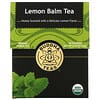 Organic Herbal Tea, Lemon Balm,  18 Tea Bags, 0.83 oz (24 g)