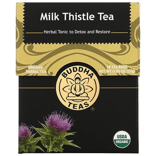 Buddha Teas, شاي أعشاب عضوي، بنكهة الشويكة اللبنية، 18 كيس شاي، 0.95 أونصة (27 جم)