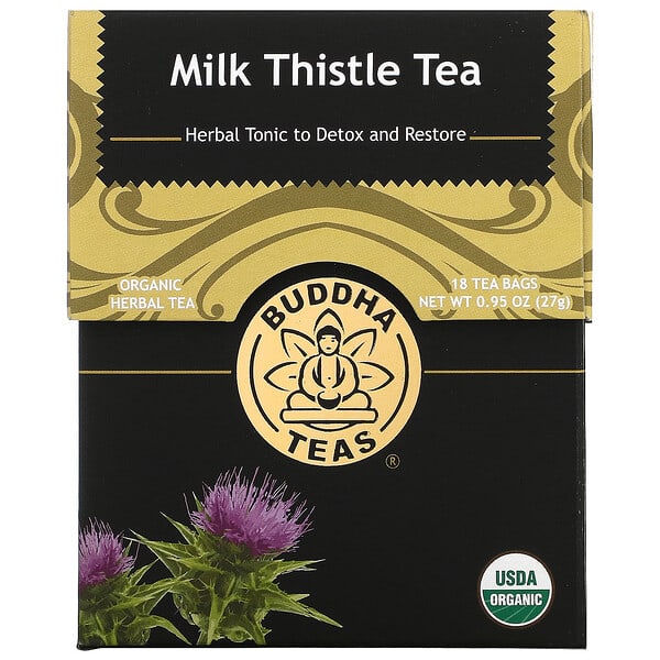 Buddha Teas, Tisane biologique, Chardon-Marie, 18 sachets de thé, 27 g