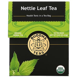 Buddha Teas, شاي أعشاب عضوي ، أوراق القراص ، 18 كيس شاي ، 0.83 أونصة (24 جم)
