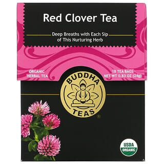 Buddha Teas, Organic Herbal Tea, Red Clover, 18 Tea Bags, 0.83 oz (24 g)