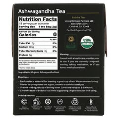 Buddha Teas, Té de hierbas orgánicas, Ashwagandha, 18 bolsitas de té, 36 g (1,27 oz)