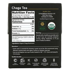 Buddha Teas, Organic Herbal Tea, Chaga Mushroom, 18 Tea Bags, 0.95 oz (27 g)