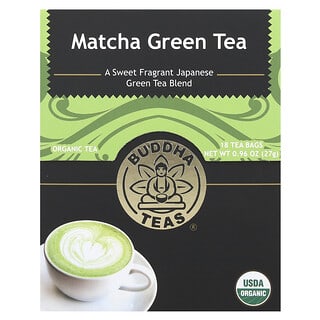 Buddha Teas, Organic Tea, Matcha Green, 18 Tea Bags, 0.96 oz (27 g)