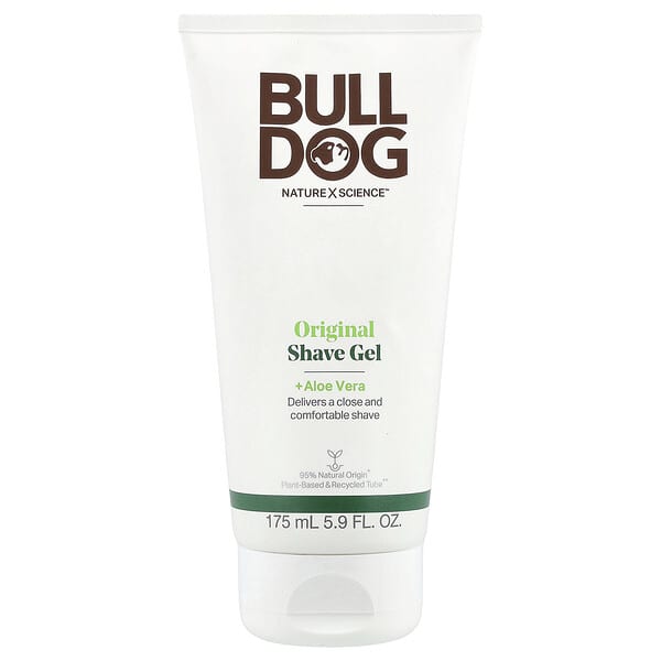 Bulldog Skincare For Men, 오리지널 면도 젤 + 알로에베라, 175ml(5.9fl oz)