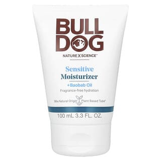 Bulldog Skincare For Men, Sensitive Moisturizer, Fragrance Free, 3.3 fl oz (100 ml)