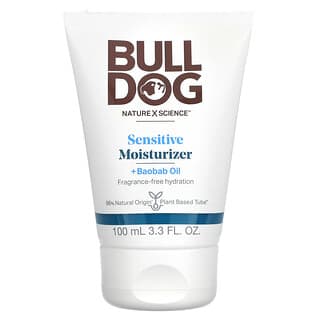 Bulldog Skincare For Men, Moisturizer, Sensitive, Fragrance Free, 3.3 fl oz (100 ml)