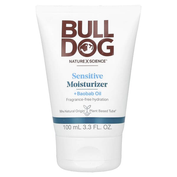 Bulldog Skincare For Men, 센시티브 모이스처라이저, 향료 무함유, 100ml(3.3fl oz)