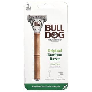 Bulldog Skincare For Men, Original Bamboo Razor, 1 шт., 2 вкладыша