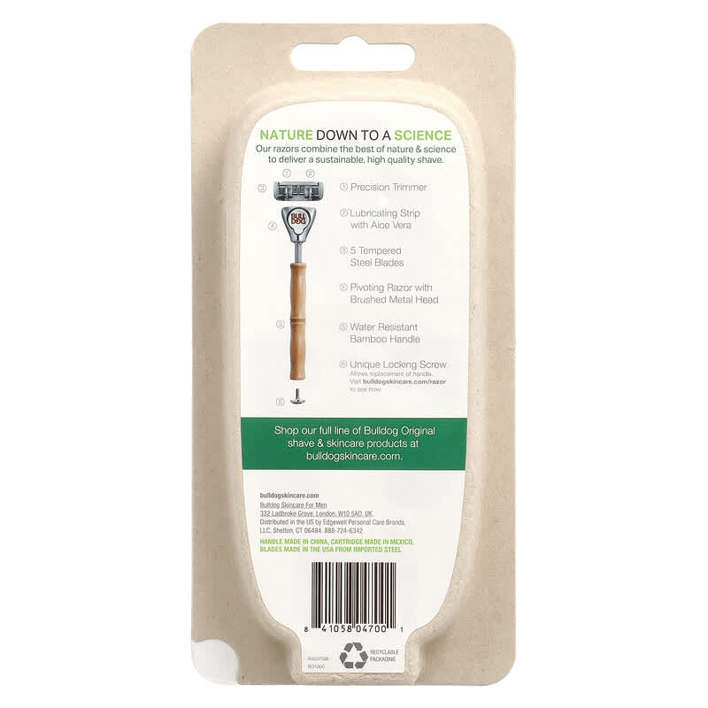 Original Bamboo Razor, Bambusrasierer, 1 Rasierer, 2 Kartuschen