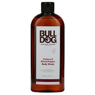 Bulldog Skincare For Men, Gel de ducha, vetiver y pimienta negra, 500 ml (16,9 oz. Líq.)
