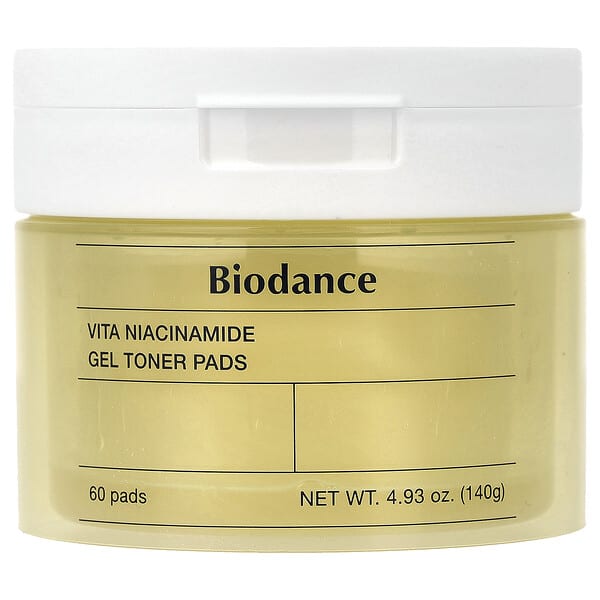 Biodance, Vita Niacinamide Gel Toner Pads, 60 Pads