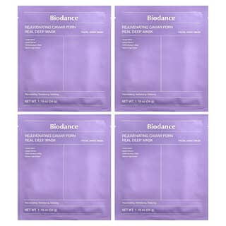 Biodance, Caviar Rejuvenescedor PDRN, Máscara de Beleza Profunda Real, 4 Unidades, 34 g (1,19 oz) Cada