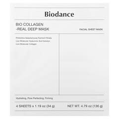 Bio Collagen Real Deep Beauty Mask, 4 Sheets, 1.19 oz (34 g) Each