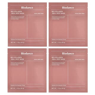 Biodance, маска для лица с Bio Collagen Real Deep Beauty, 4 шт. по 34 г (1,19 унции)