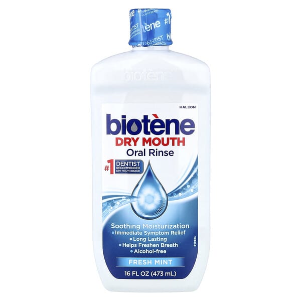 Biotene Dental Products, 口乾口腔清洗劑，新鮮薄荷味，16 液量盎司（473 毫升）