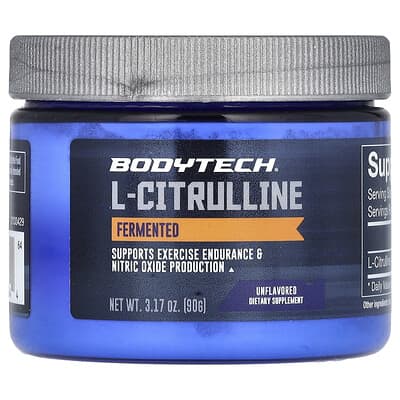 BodyTech, L-Citrulline, Fermented, Unflavoured, 3.17 oz (90 g)