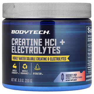 BodyTech, Chlorhydrate de créatine et électrolytes, Fusée, 249,75 g