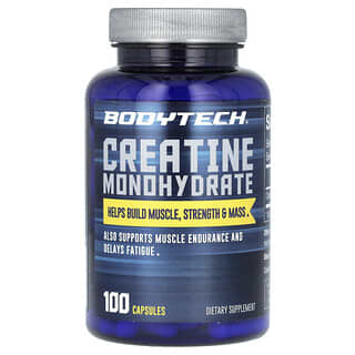 BodyTech, Creatine Monohydrate, Kreatinmonohydrat, 100 Kapseln