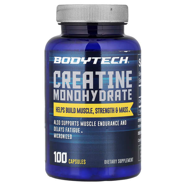 BodyTech, Μονοϋδρική κρεατίνη, 100 κάψουλες (750 mg ανά κάψουλα)