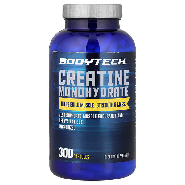 BodyTech, Creatine Monohydrate, 300 Kapsul (750 mg setiap Kapsul)