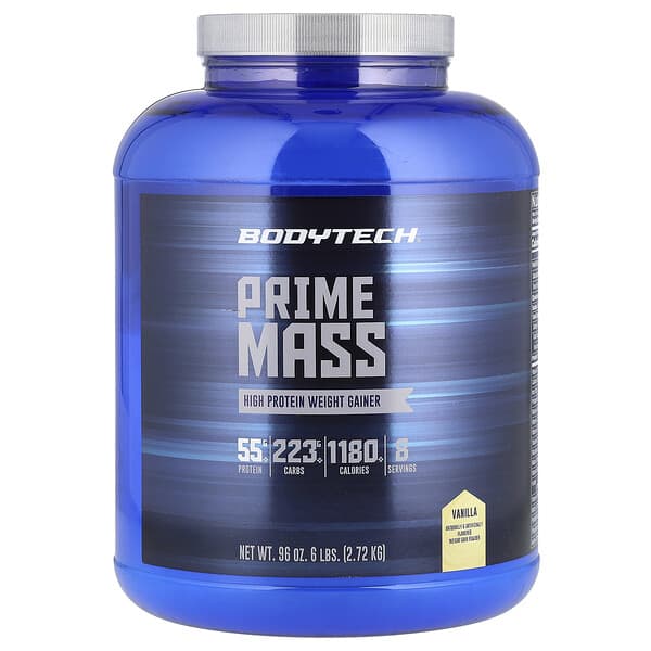 BodyTech Prime Mass 高蛋白質增重粉，巧克力味 6 磅（2.72 千克）