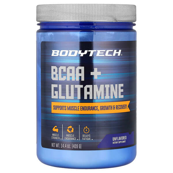 BodyTech, BCAA + Glutamine, Unflavored, 14.4 oz (409 g)