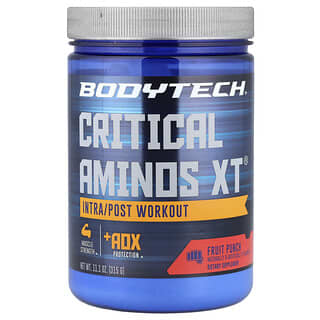 BodyTech, Critical Aminos XT, Intra/Post Workout, Fruit Punch, 15.9 oz (450 g)