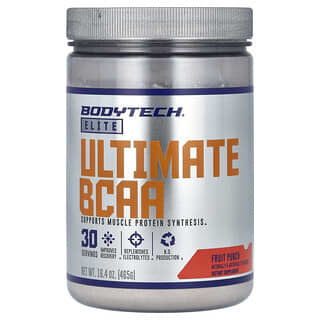 BodyTech, Elite, Ultimate BCAA, punch alla frutta, 465 g