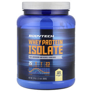 BodyTech, Aislado de proteína de suero de leche, Vainilla francesa, 680 g (1,5 lb)