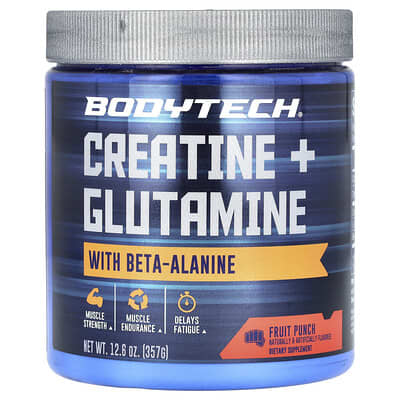 BodyTech, Creatine + Glutamine & Beta-Alanine, Fruity Blend, 12.6 oz (357 g)