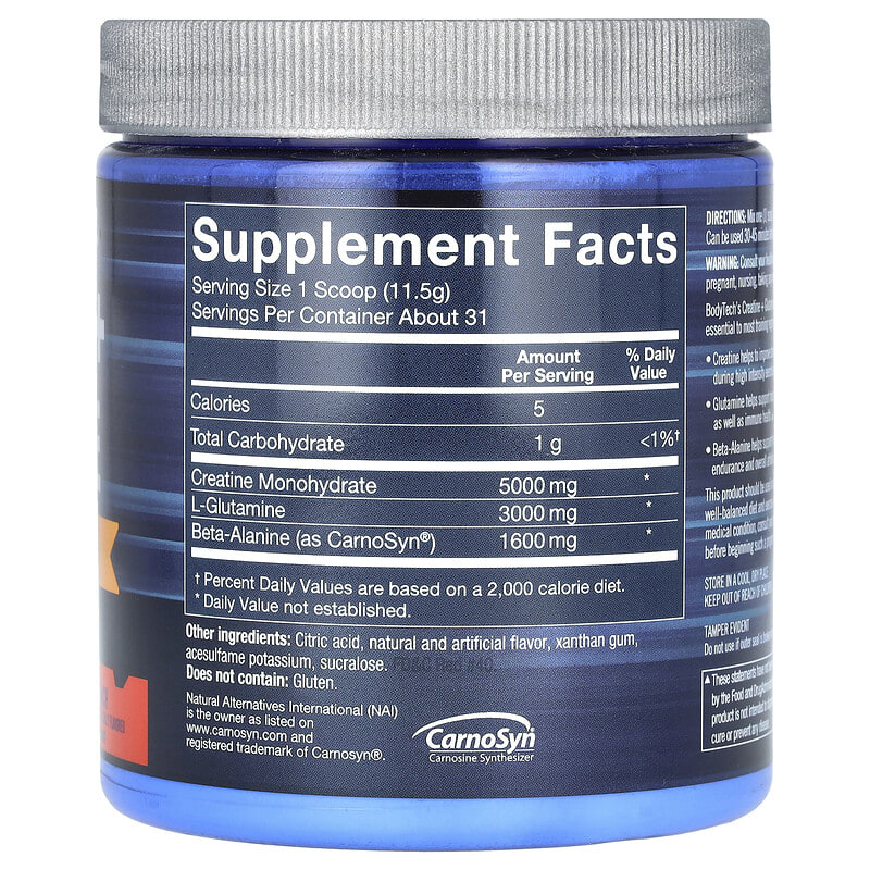 ベータアラニン配合クレアチン＋グルタミン、フルーツパンチ、357g