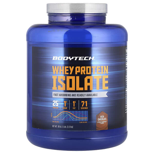 BodyTech, 분리유청단백질, 리치 초콜릿, 2.27kg(5lbs)
