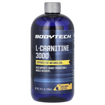 BodyTech, L-Carnitine 3000, Peach Mango, 24 fl oz (709 ml)