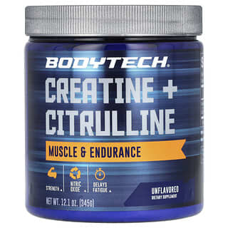 BodyTech, Creatine + Citrulline, Kreatin + Citrullin, geschmacksneutral, 345 g (12,1 oz.)