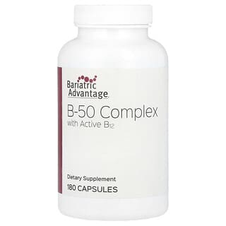 Bariatric Advantage, B-50 Complex with Active B12, 180 Capsules