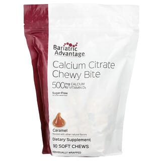Bariatric Advantage, Calcium Citrate Chewy Bite, zuckerfrei, Karamell, 90 Kau-Snacks