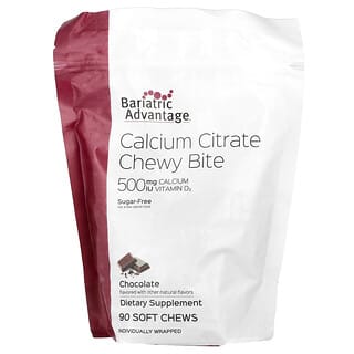 Bariatric Advantage, Calcium Citrate Chewy Bite, Calciumcitrat-Kau-Snack, zuckerfrei, Schokolade, 90 Kau-Snacks