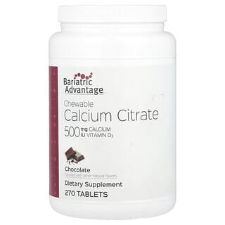 Bariatric Advantage, Citrate de calcium à croquer, Chocolat, 270 comprimés