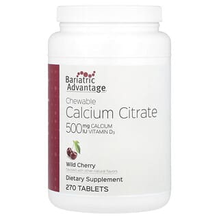 Bariatric Advantage, Citrate de calcium à croquer, Cerise sauvage, 270 comprimés