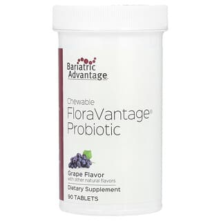 Bariatric Advantage, Жевательные пробиотики FloraVantage, виноград, 90 таблеток