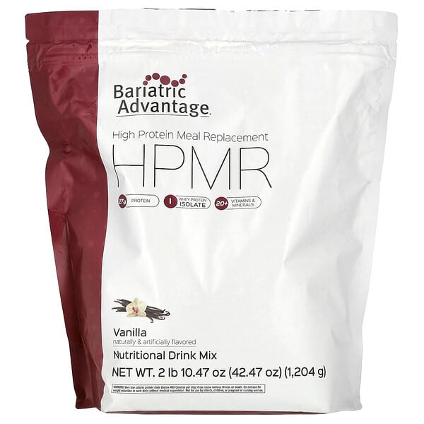 Bariatric Advantage, HPMR, Sustituto de una comida con alto contenido de proteínas, Vainilla, 1204 g (2 lb 10,47 oz)